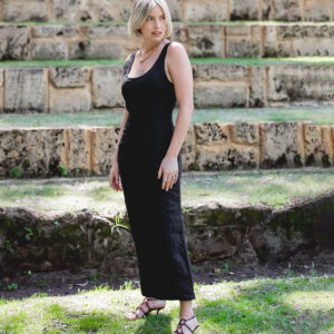 LEE LINEN DRESSBLACK 1
